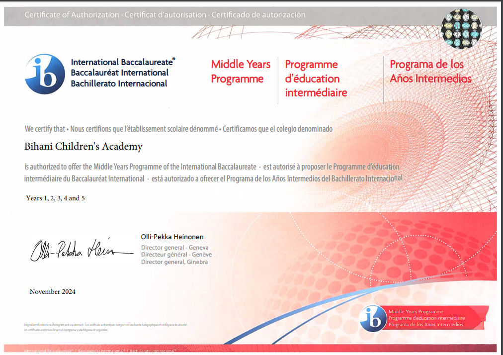 certificate
